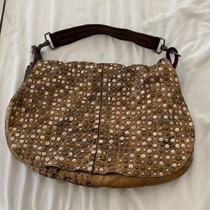 Campomaggi studded metallic leather bag. Unique and verified through Poshmark